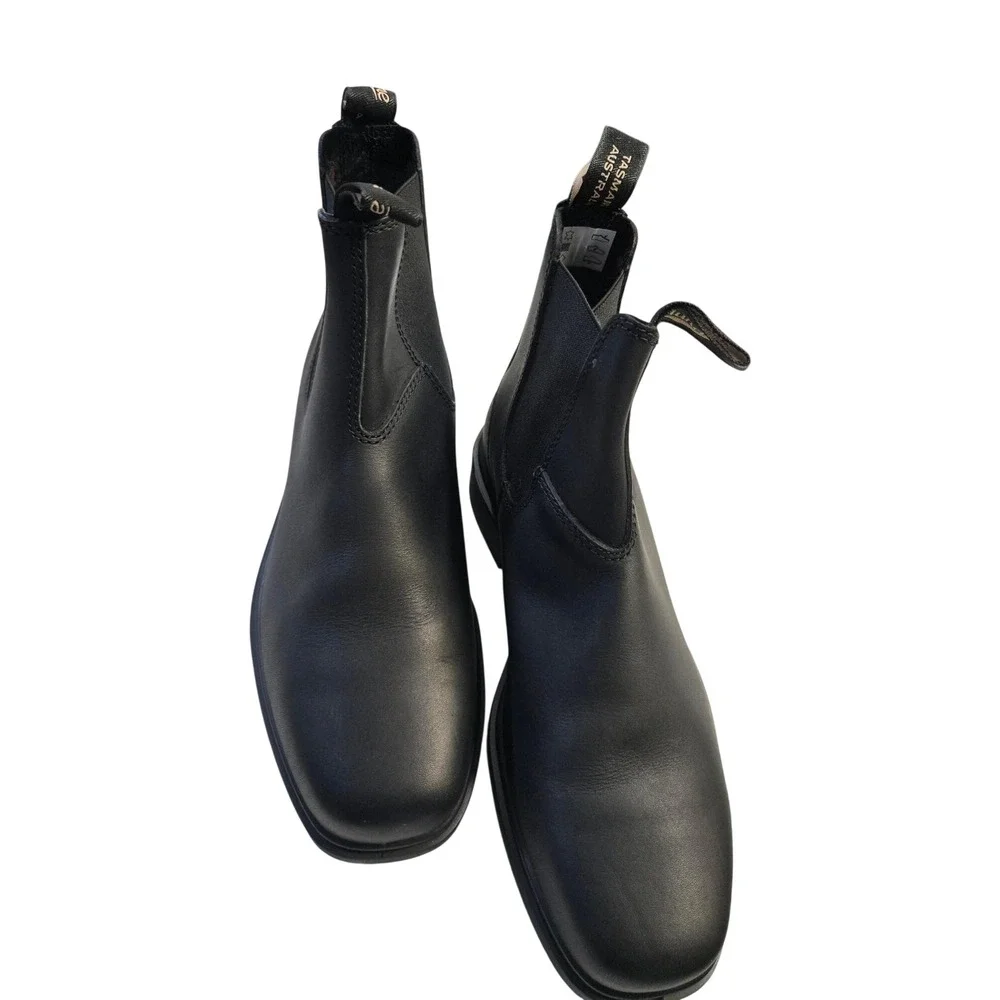 Blundstone 063 Dress Series Chelsea Boots Black Leather Square Toe Mens 9.5